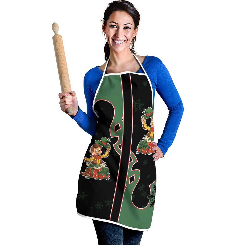 Western Yoke Apron Elves Cowboy Style - Wonder Print Shop