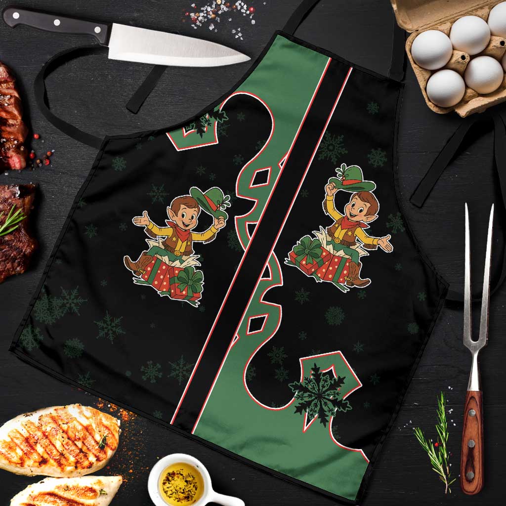 Western Yoke Apron Elves Cowboy Style - Wonder Print Shop