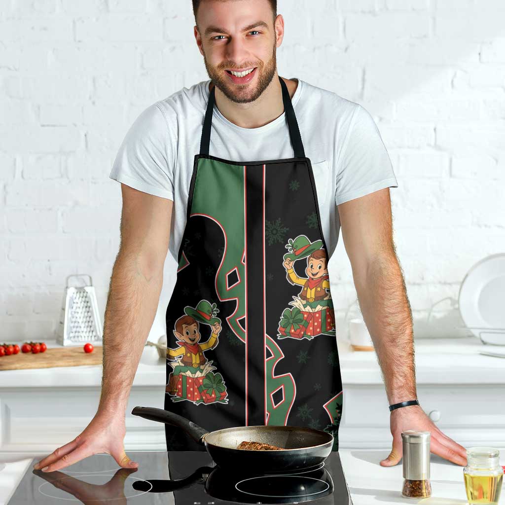 Western Yoke Apron Elves Cowboy Style - Wonder Print Shop