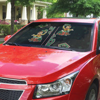 Western Yoke Auto Sun Shade Elves Cowboy Style - Wonder Print Shop