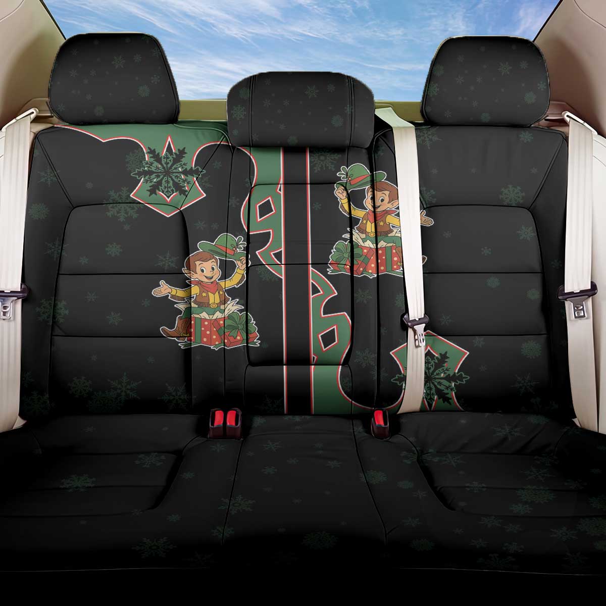 Western Yoke Back Car Seat Cover Elves Cowboy Style - Wonder Print Shop