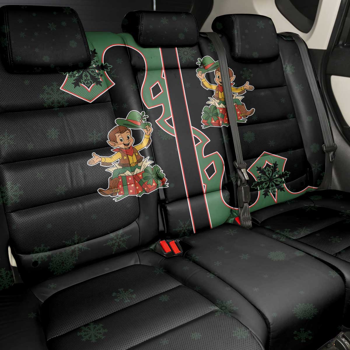 Western Yoke Back Car Seat Cover Elves Cowboy Style - Wonder Print Shop