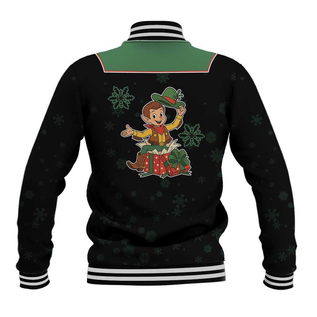 Western Yoke Baseball Jacket Elves Cowboy Style - Wonder Print Shop