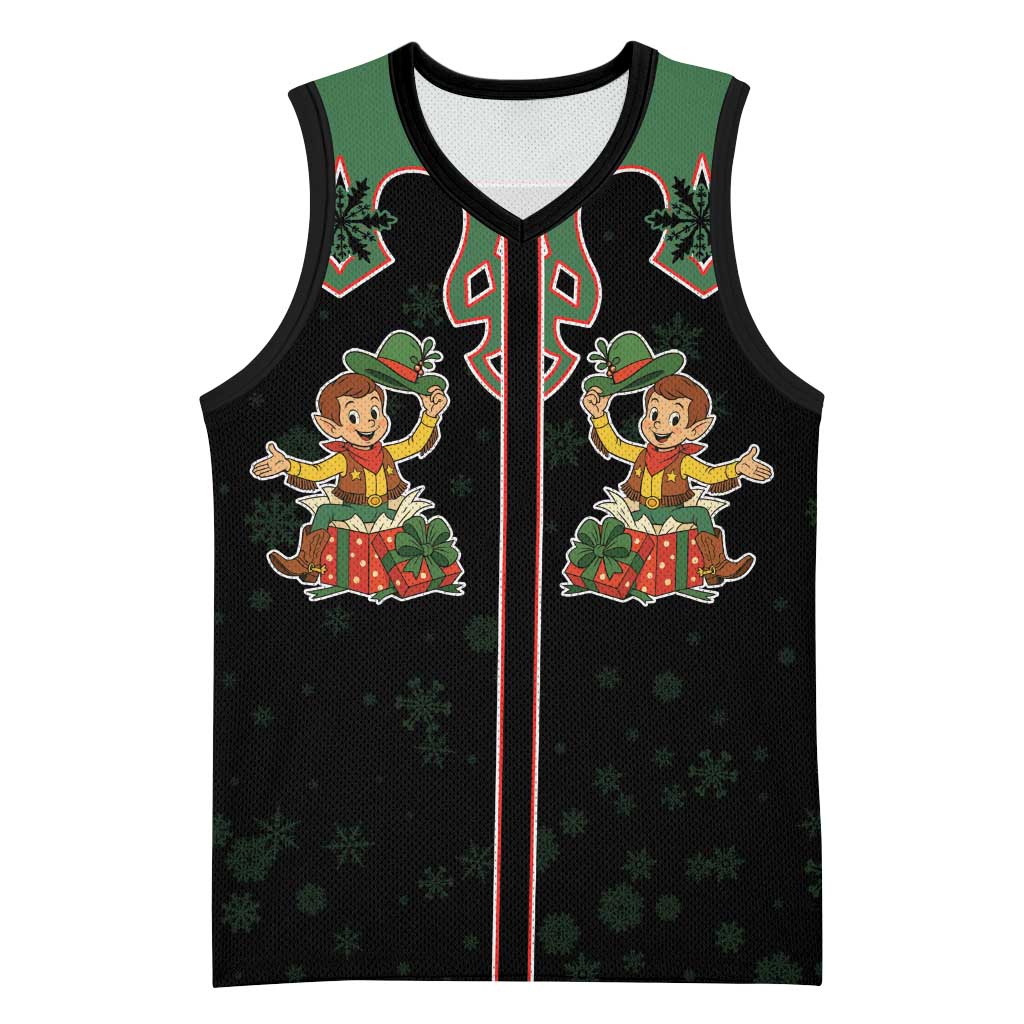 Western Yoke Basketball Jersey Elves Cowboy Style - Wonder Print Shop
