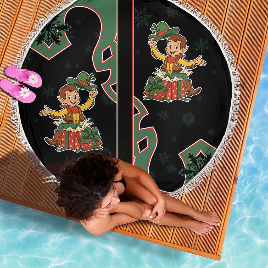 Western Yoke Beach Blanket Elves Cowboy Style - Wonder Print Shop