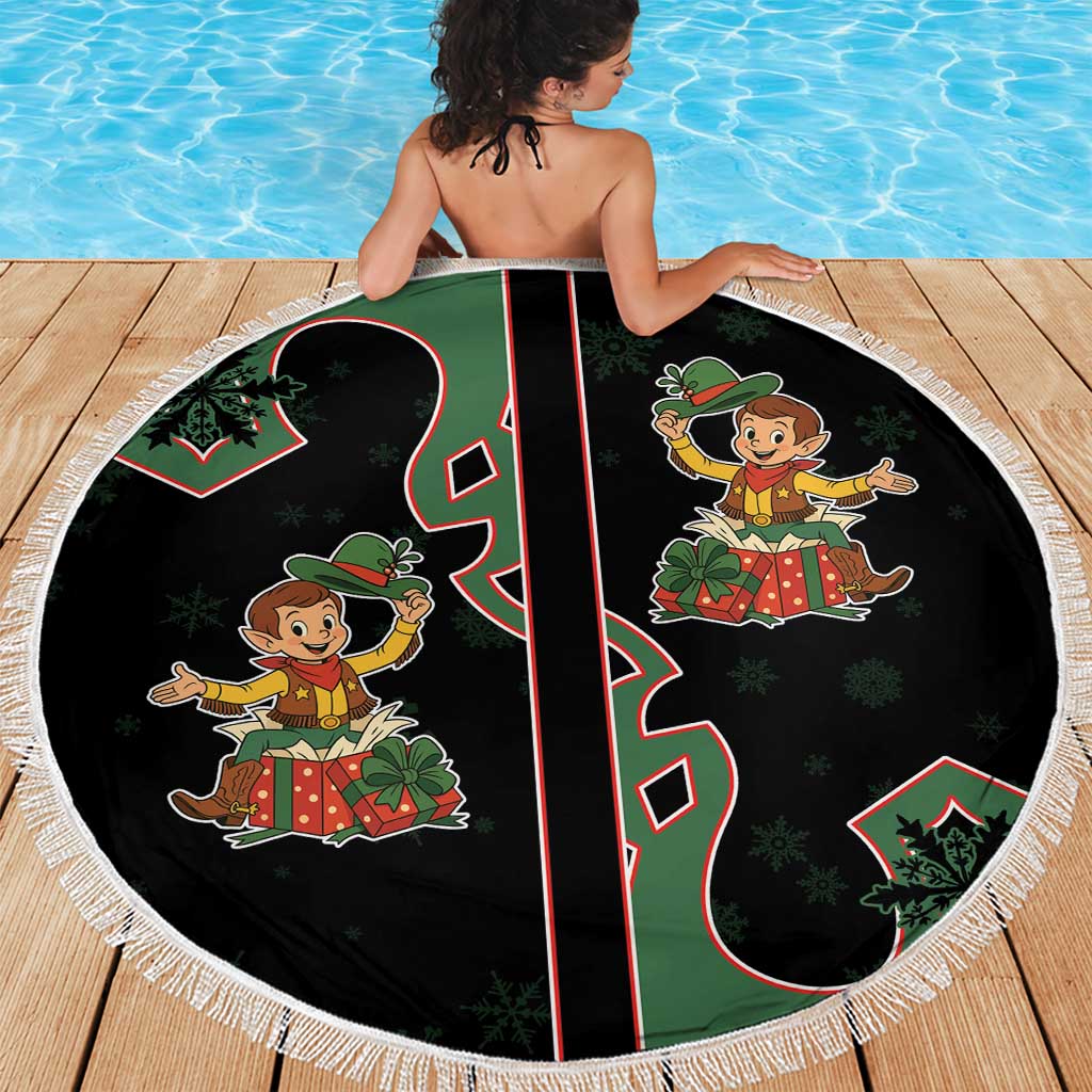 Western Yoke Beach Blanket Elves Cowboy Style - Wonder Print Shop