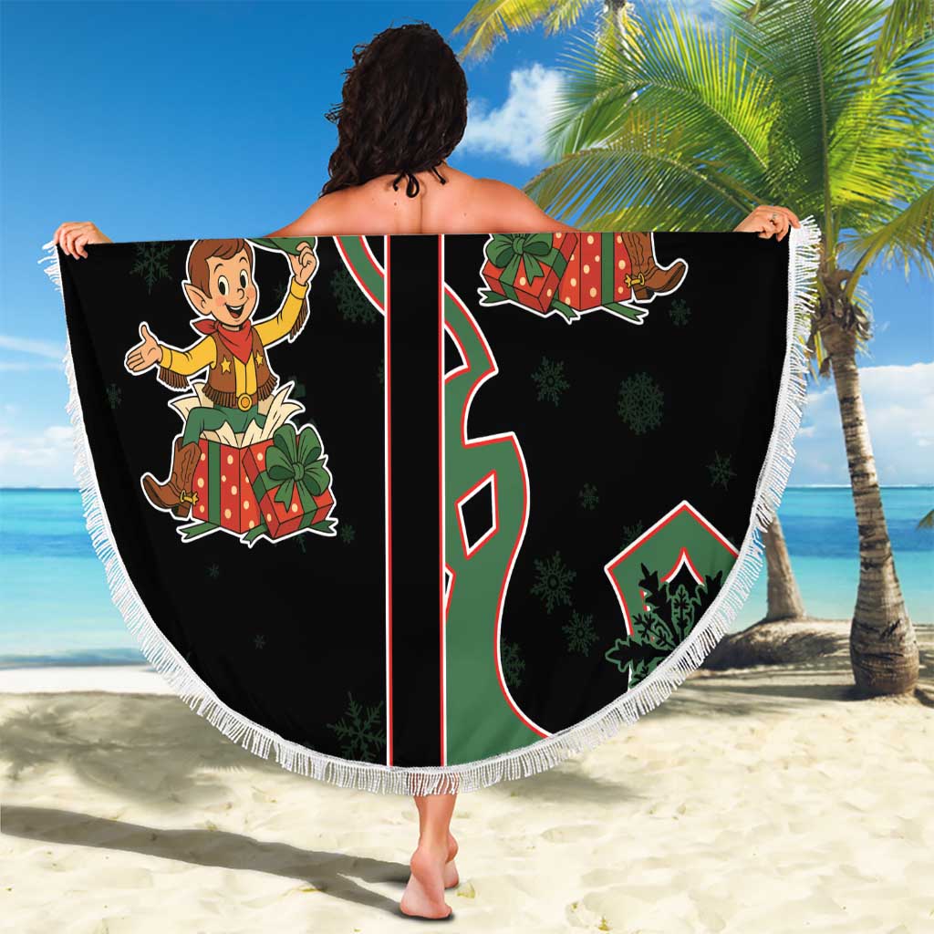 Western Yoke Beach Blanket Elves Cowboy Style - Wonder Print Shop