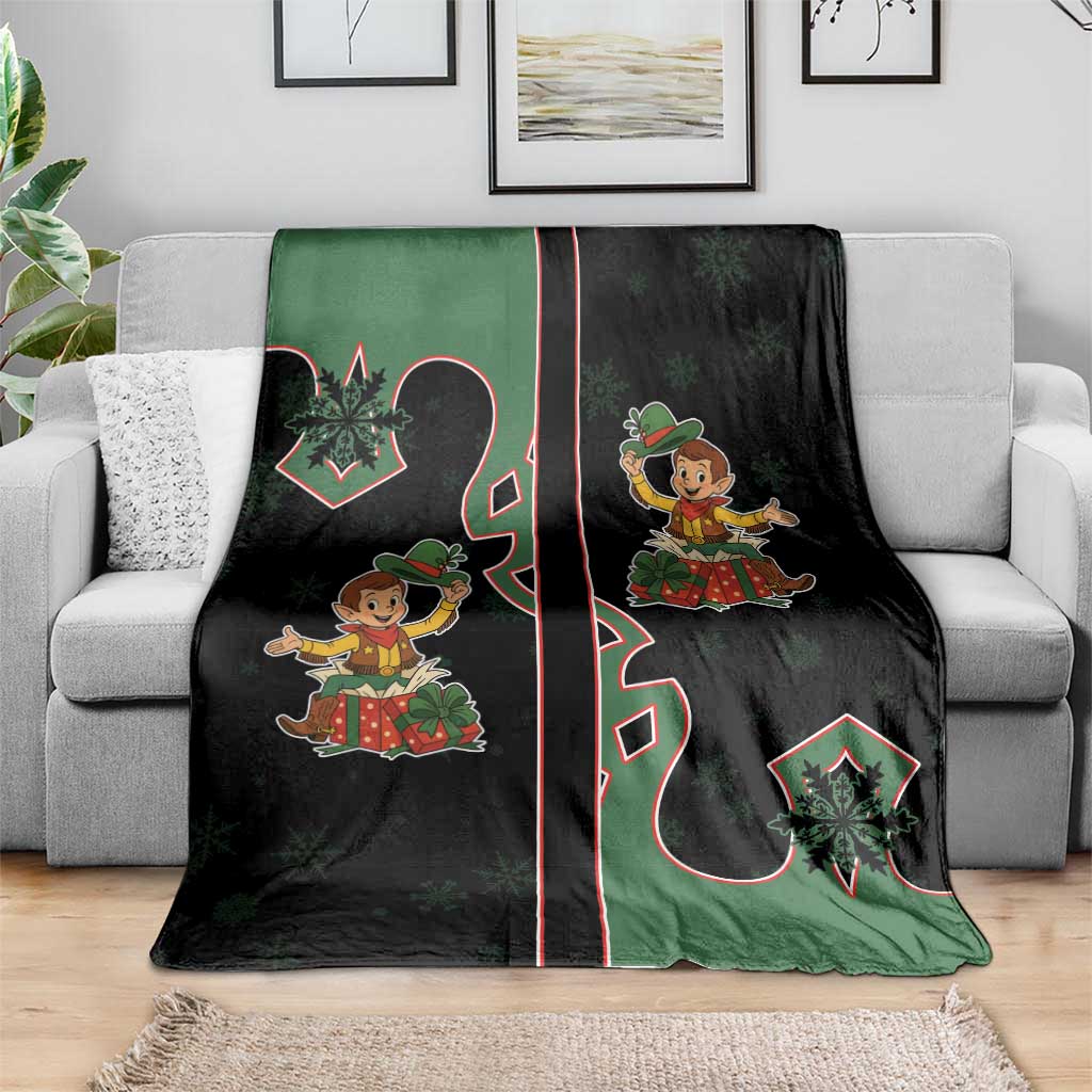 Western Yoke Blanket Elves Cowboy Style - Wonder Print Shop