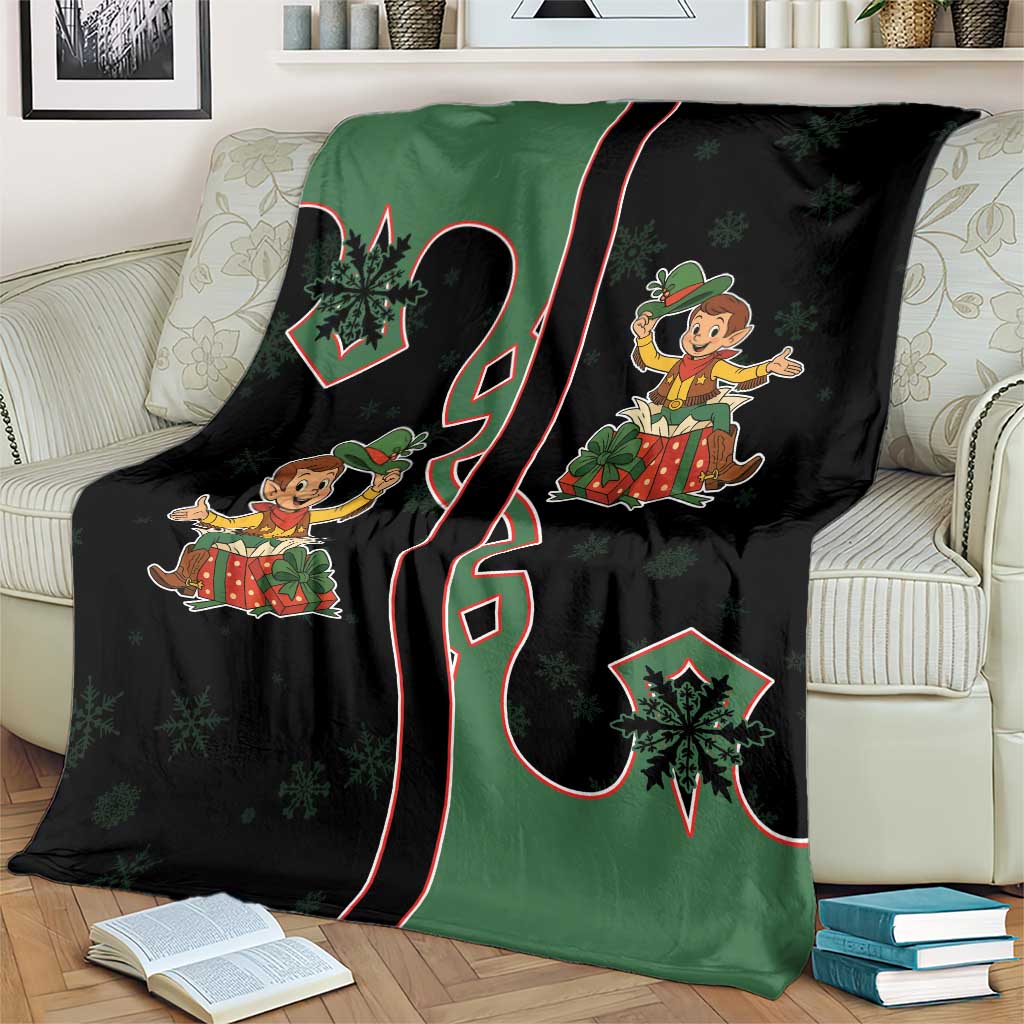 Western Yoke Blanket Elves Cowboy Style - Wonder Print Shop