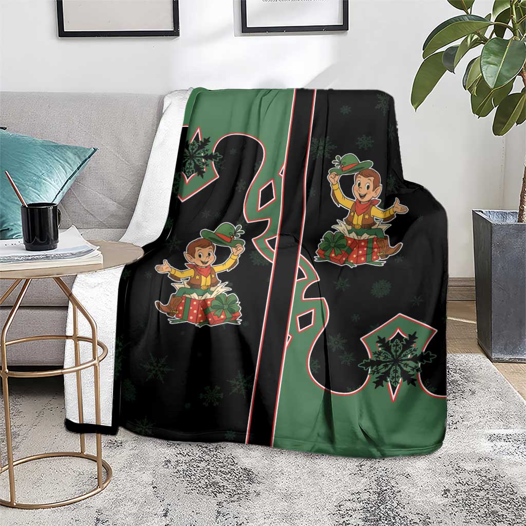 Western Yoke Blanket Elves Cowboy Style - Wonder Print Shop