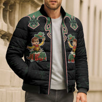 Western Yoke Bomber Puffer Jacket Elves Cowboy Style - Wonder Print Shop