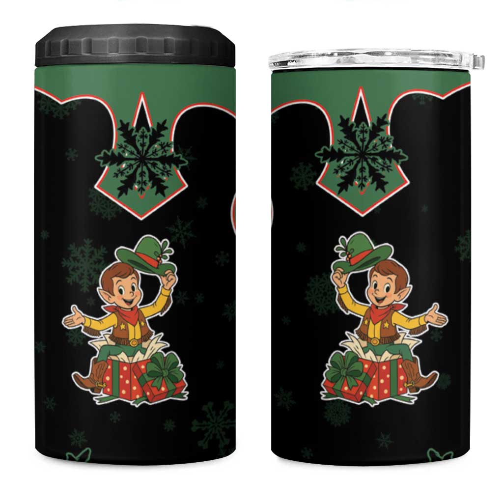 Western Yoke 4 in 1 Can Cooler Tumbler Elves Cowboy Style - Wonder Print Shop