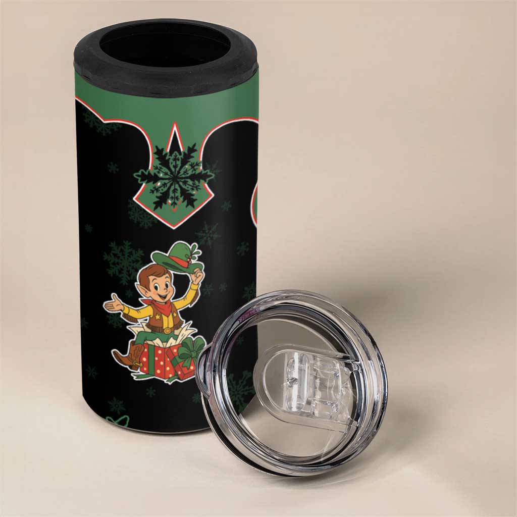 Western Yoke 4 in 1 Can Cooler Tumbler Elves Cowboy Style - Wonder Print Shop