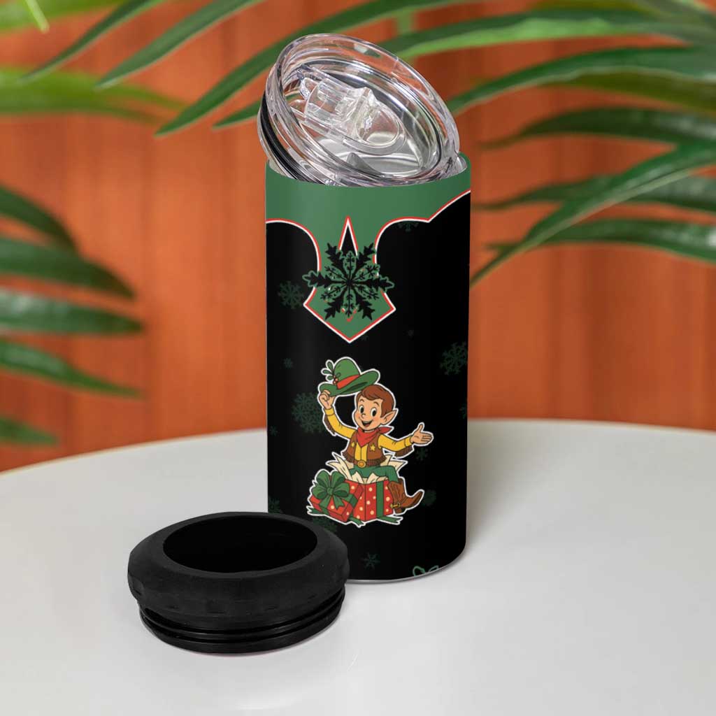Western Yoke 4 in 1 Can Cooler Tumbler Elves Cowboy Style - Wonder Print Shop