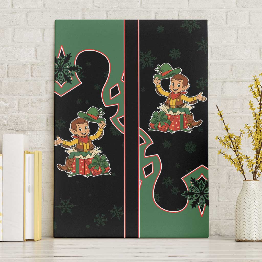 Western Yoke Canvas Wall Art Elves Cowboy Style - Wonder Print Shop