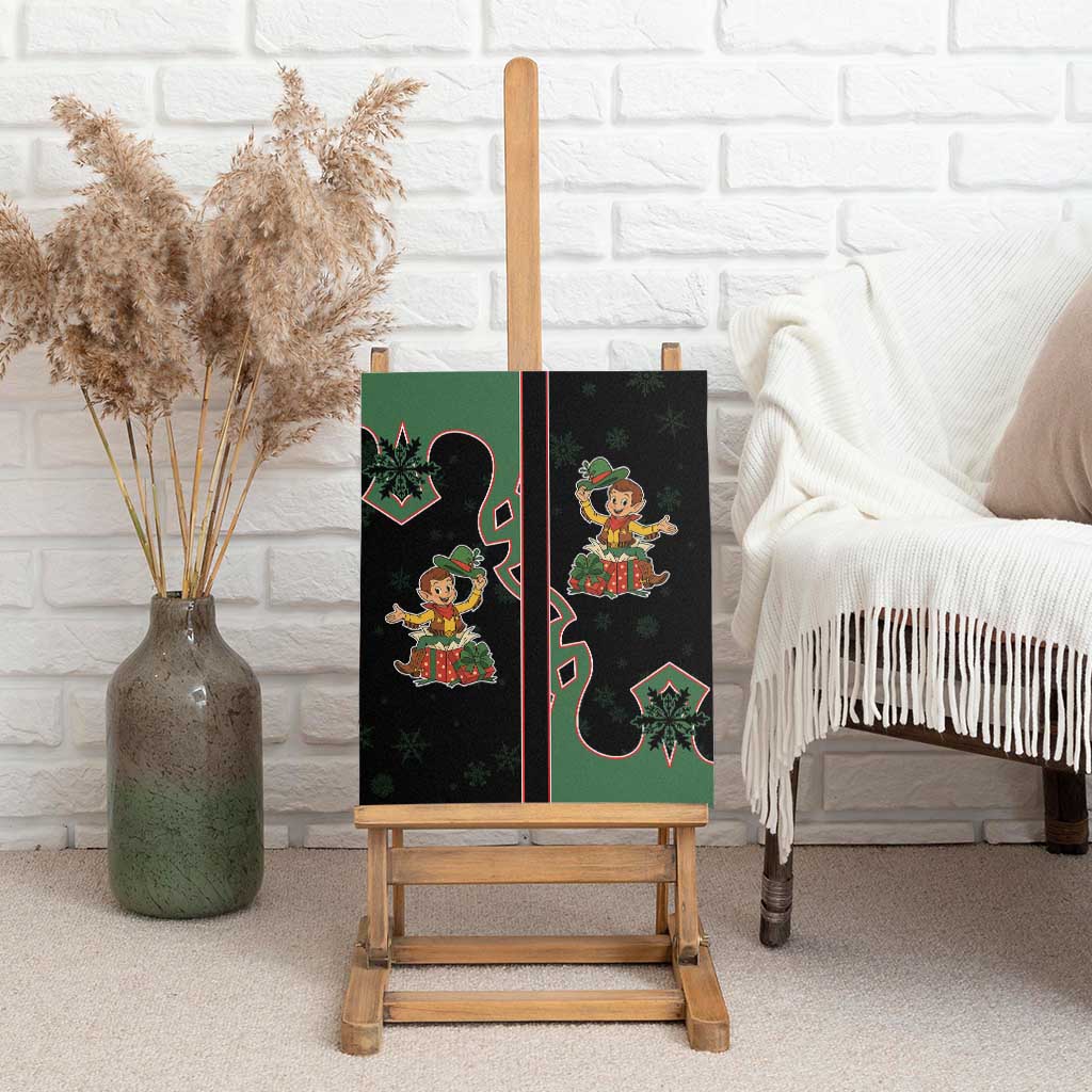 Western Yoke Canvas Wall Art Elves Cowboy Style - Wonder Print Shop