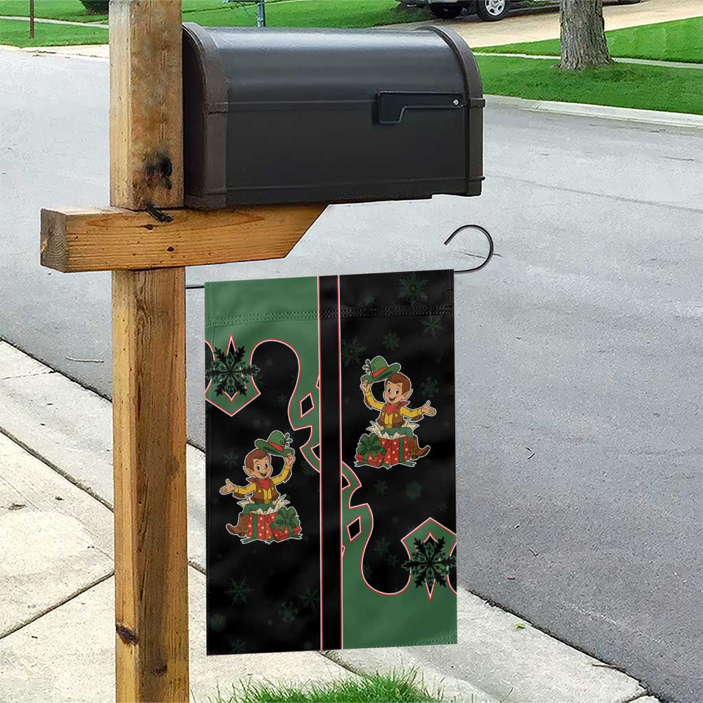 Western Yoke Garden Flag Elves Cowboy Style - Wonder Print Shop