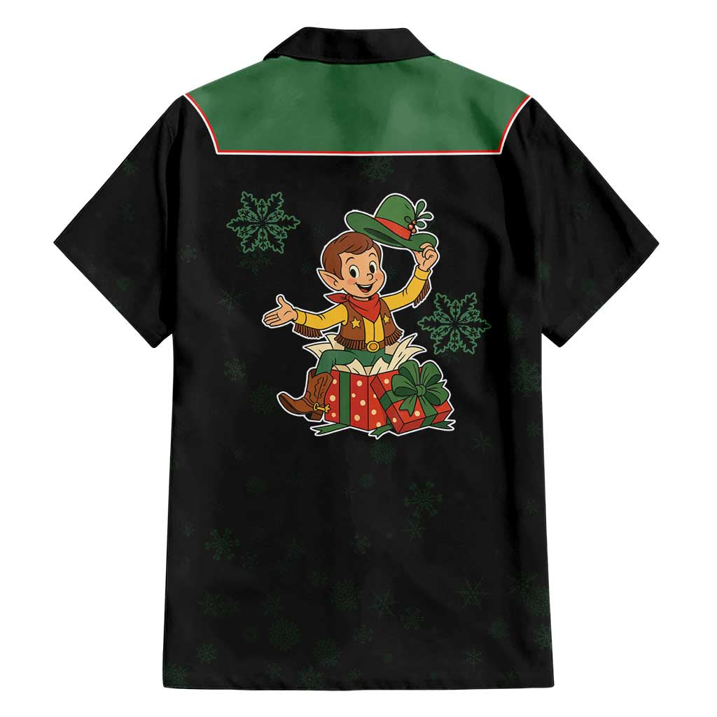 Western Yoke Hawaiian Shirt Elves Cowboy Style - Wonder Print Shop