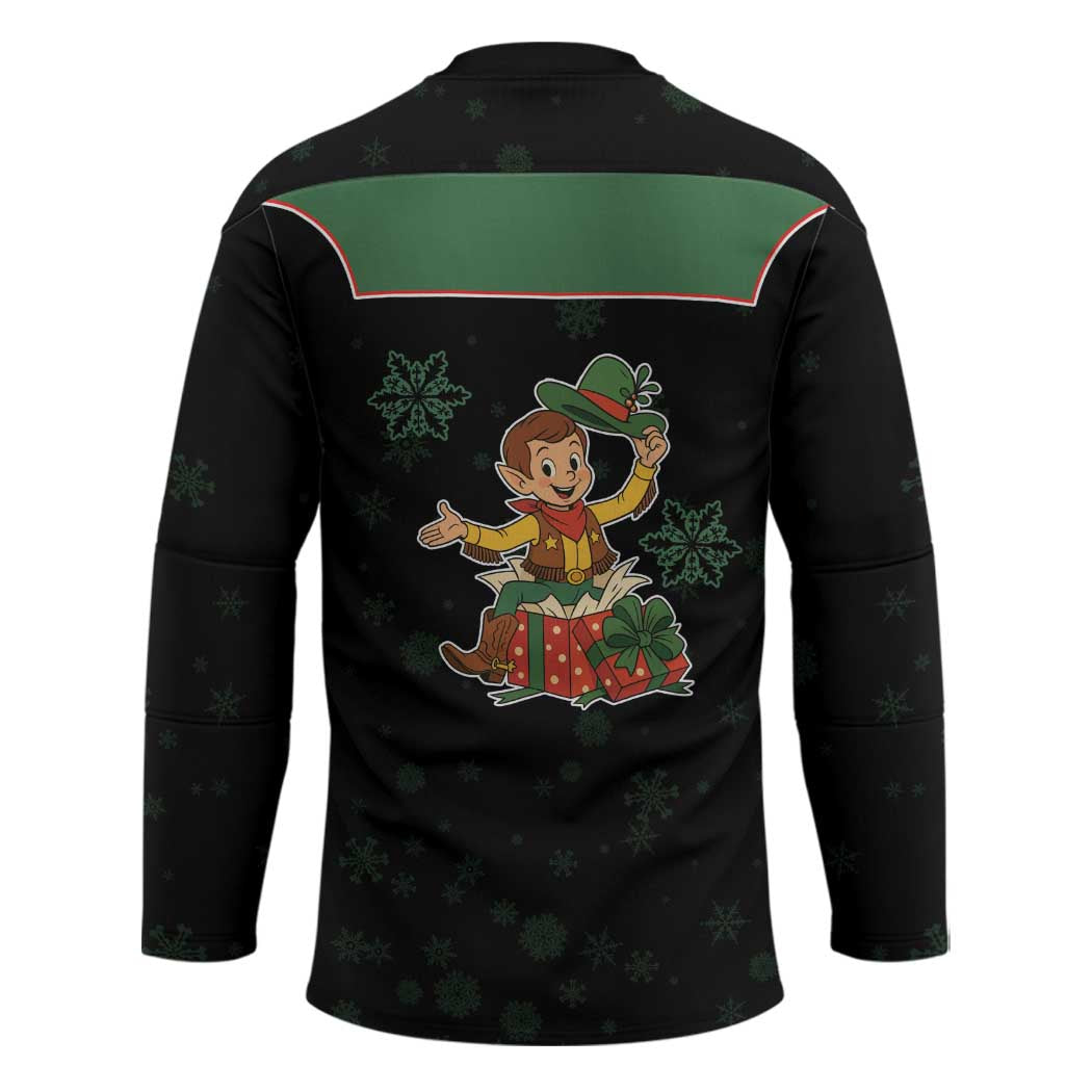 Western Yoke Hockey Jersey Elves Cowboy Style - Wonder Print Shop