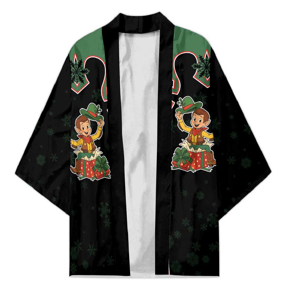 Western Yoke Kimono Elves Cowboy Style - Wonder Print Shop