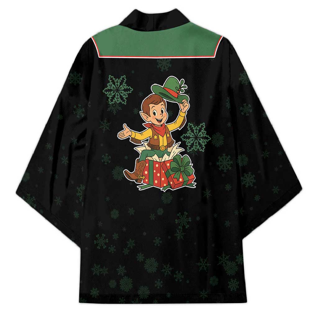 Western Yoke Kimono Elves Cowboy Style - Wonder Print Shop