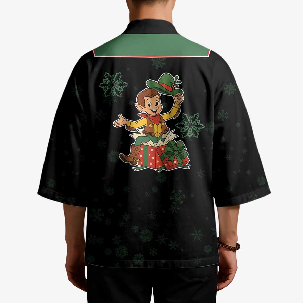 Western Yoke Kimono Elves Cowboy Style - Wonder Print Shop