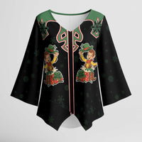 Western Yoke Kimono Sleeve Blouse Elves Cowboy Style - Wonder Print Shop