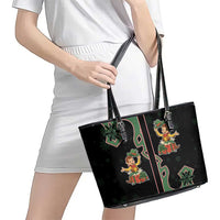 Western Yoke Leather Tote Bag Elves Cowboy Style - Wonder Print Shop
