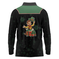 Western Yoke Long Sleeve Polo Shirt Elves Cowboy Style - Wonder Print Shop