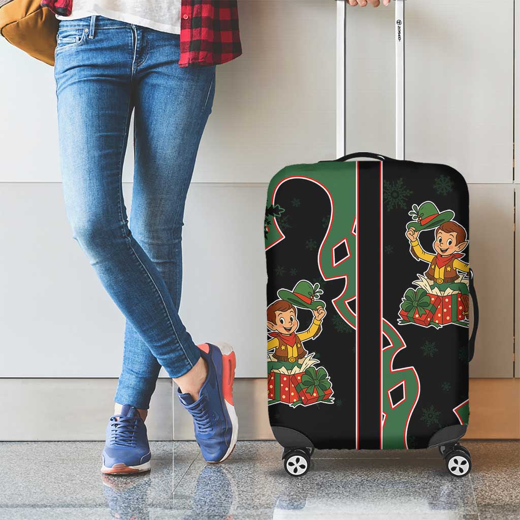 Western Yoke Luggage Cover Elves Cowboy Style - Wonder Print Shop