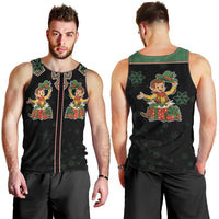 Western Yoke Men Tank Top Elves Cowboy Style - Wonder Print Shop