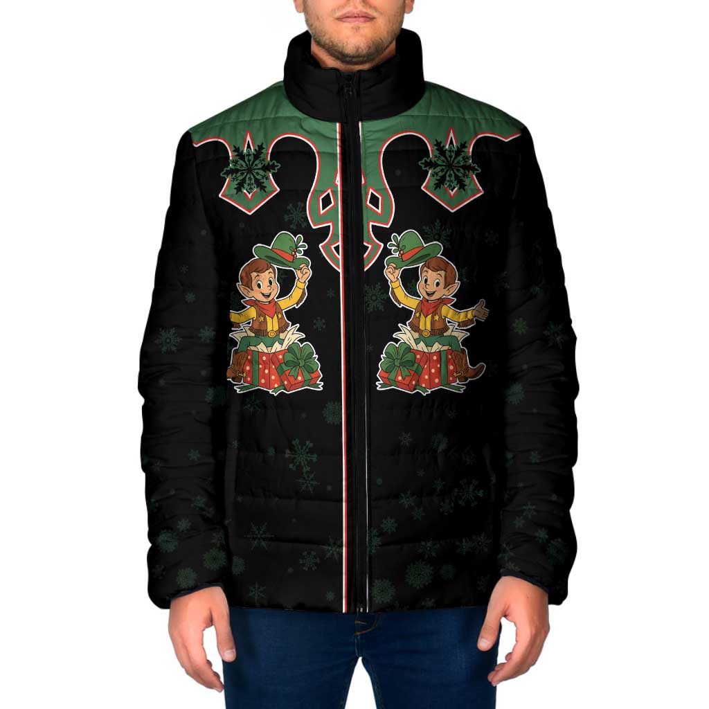 Western Yoke Padded Jacket Elves Cowboy Style - Wonder Print Shop