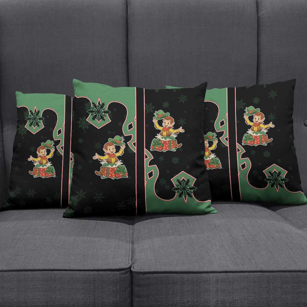 Western Yoke Pillow Cover Elves Cowboy Style - Wonder Print Shop