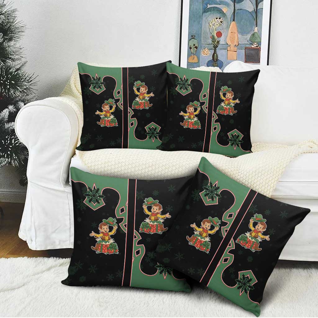 Western Yoke Pillow Cover Elves Cowboy Style - Wonder Print Shop