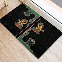 Western Yoke Rubber Doormat Elves Cowboy Style - Wonder Print Shop