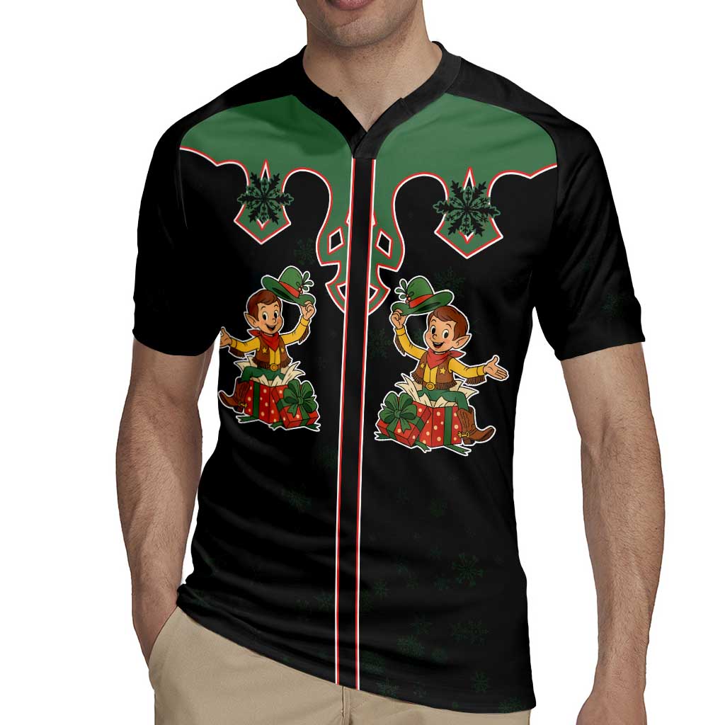 Western Yoke Rugby Jersey Elves Cowboy Style - Wonder Print Shop