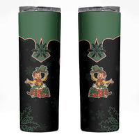 Western Yoke Skinny Tumbler Elves Cowboy Style - Wonder Print Shop