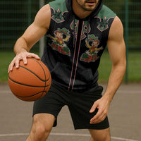 Western Yoke Sleeveless Hoodie Elves Cowboy Style - Wonder Print Shop