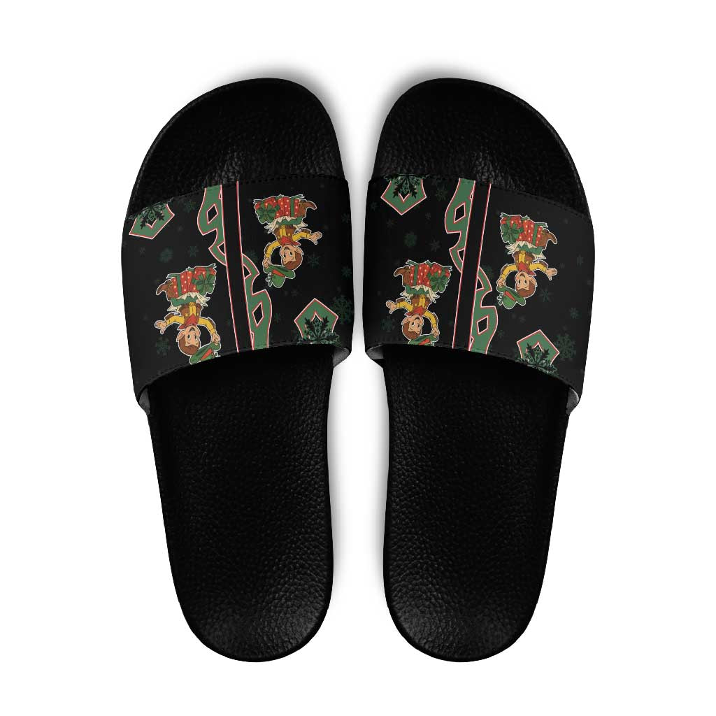 Western Yoke Slide Sandals Elves Cowboy Style - Wonder Print Shop
