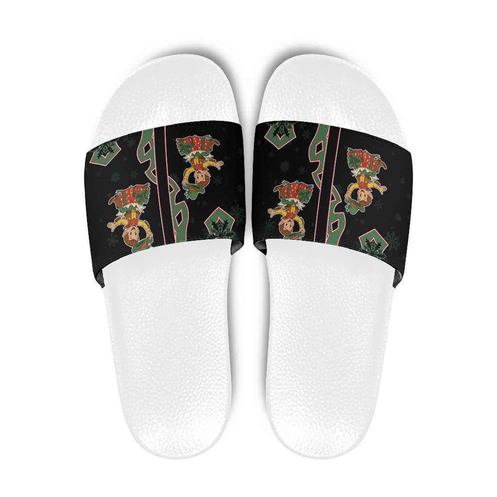 Western Yoke Slide Sandals Elves Cowboy Style - Wonder Print Shop