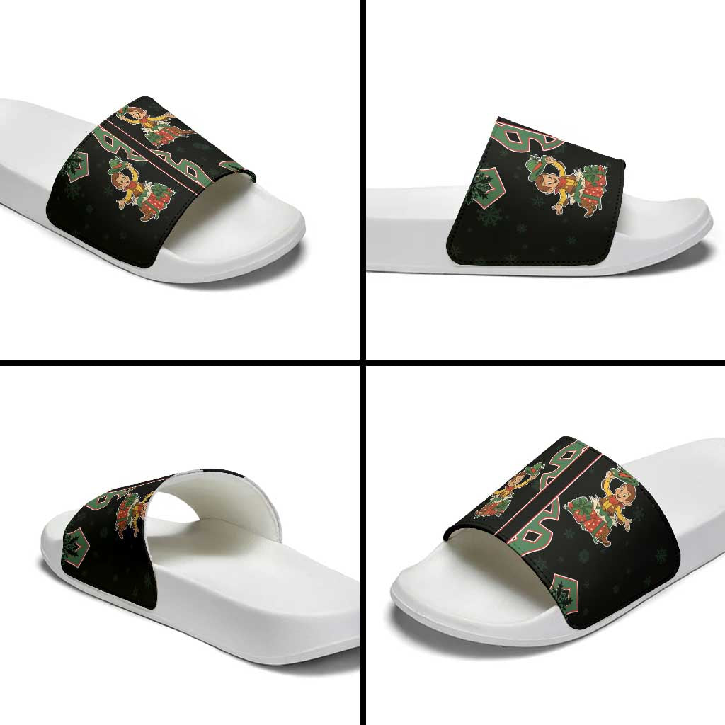 Western Yoke Slide Sandals Elves Cowboy Style - Wonder Print Shop