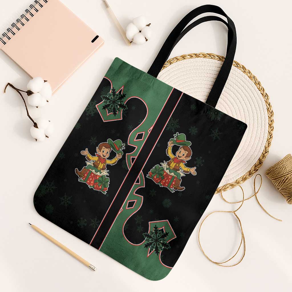 Western Yoke Tote Bag Elves Cowboy Style - Wonder Print Shop