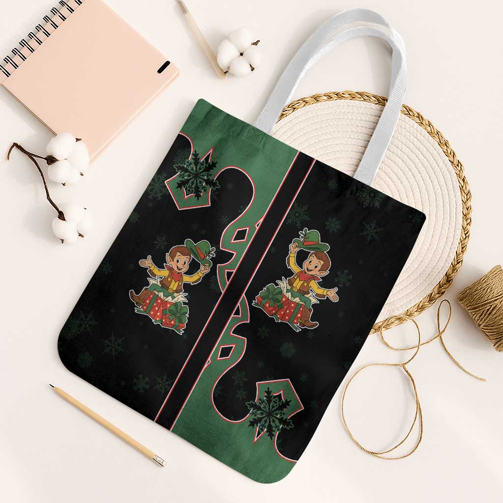 Western Yoke Tote Bag Elves Cowboy Style - Wonder Print Shop