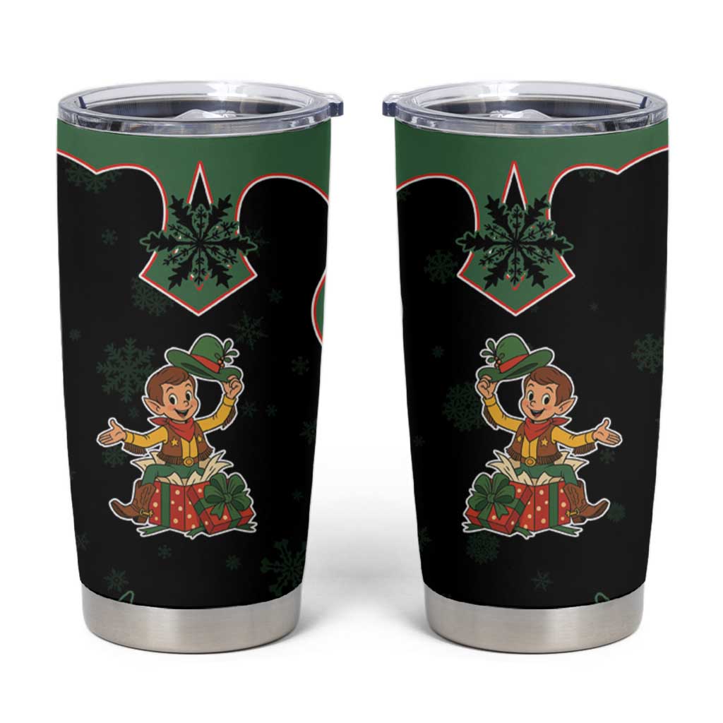 Western Yoke Tumbler Cup Elves Cowboy Style - Wonder Print Shop