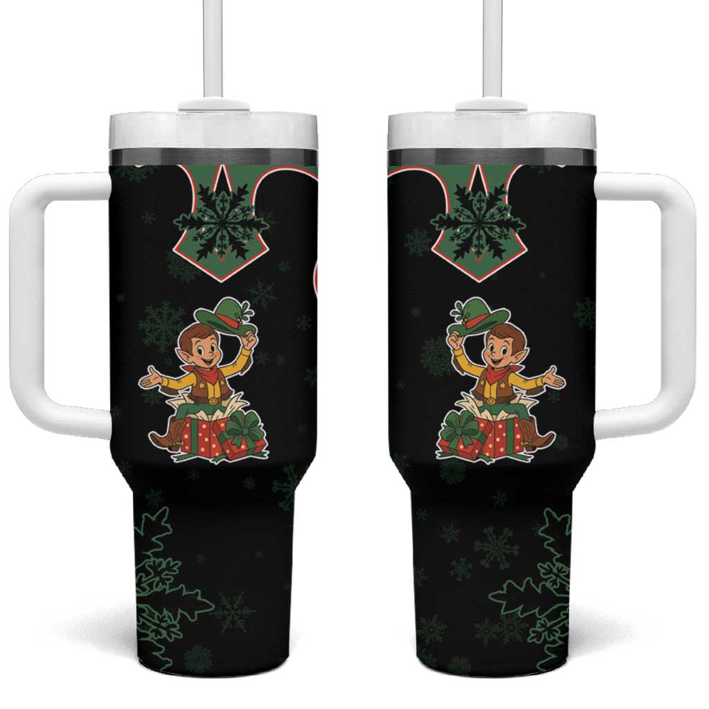 Western Yoke Tumbler With Handle Elves Cowboy Style - Wonder Print Shop