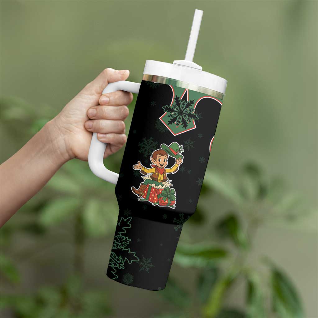 Western Yoke Tumbler With Handle Elves Cowboy Style - Wonder Print Shop