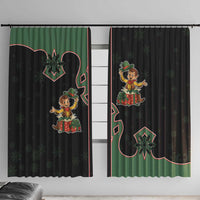 Western Yoke Window Curtain Elves Cowboy Style - Wonder Print Shop