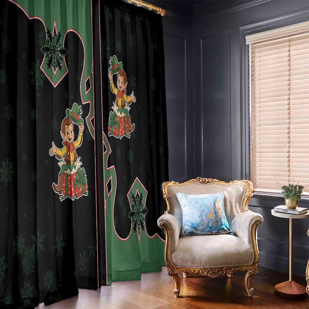 Western Yoke Window Curtain Elves Cowboy Style - Wonder Print Shop