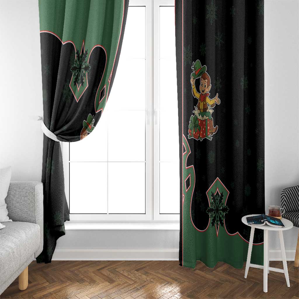 Western Yoke Window Curtain Elves Cowboy Style - Wonder Print Shop