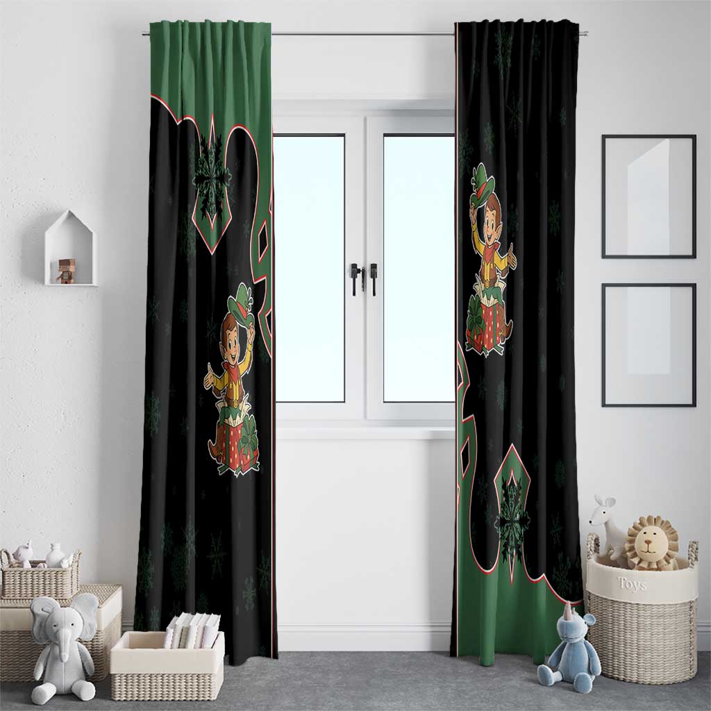 Western Yoke Window Curtain Elves Cowboy Style - Wonder Print Shop